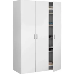 Kledingkast Space 3-deurs - wit - 175,4x115,8x49,5 cm