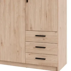 Kledingkast Sprint 3-deurs - eikenkleur - 200x147x50 cm