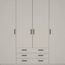 Kledingkast Sprint 4-deurs - greige - 200x196x50 cm