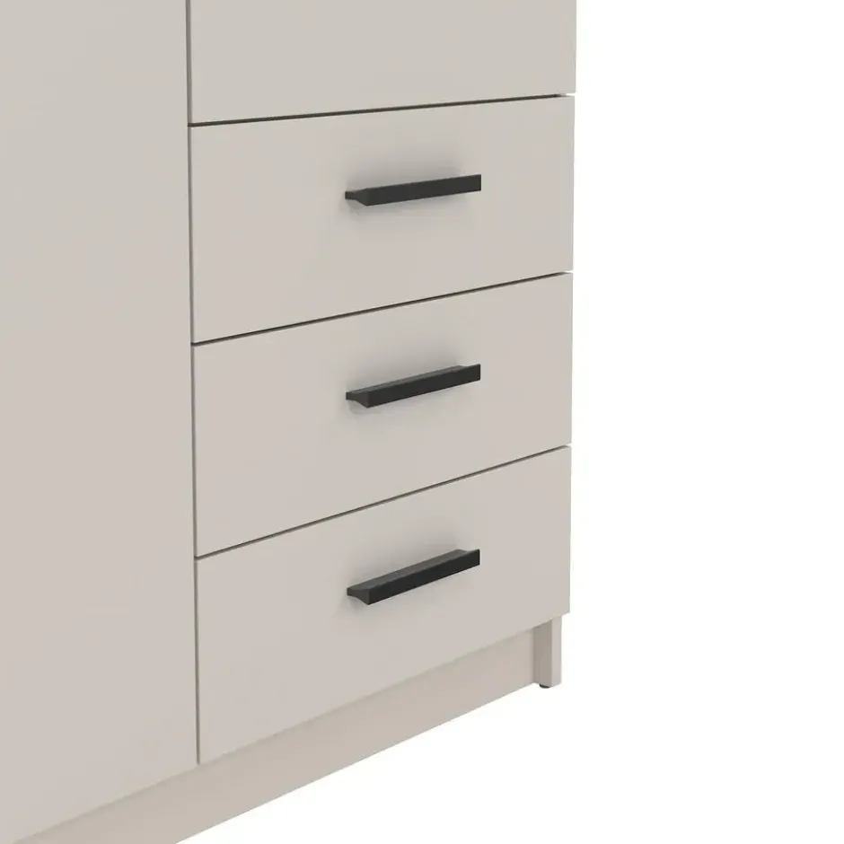 Kledingkast Sprint 2-deurs - greige - 200x98,5x50 cm