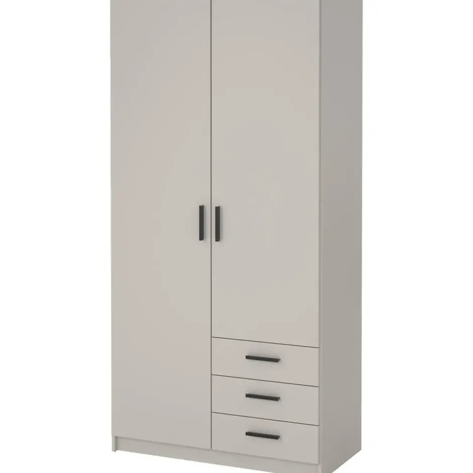 Kledingkast Sprint 2-deurs - greige - 200x98,5x50 cm