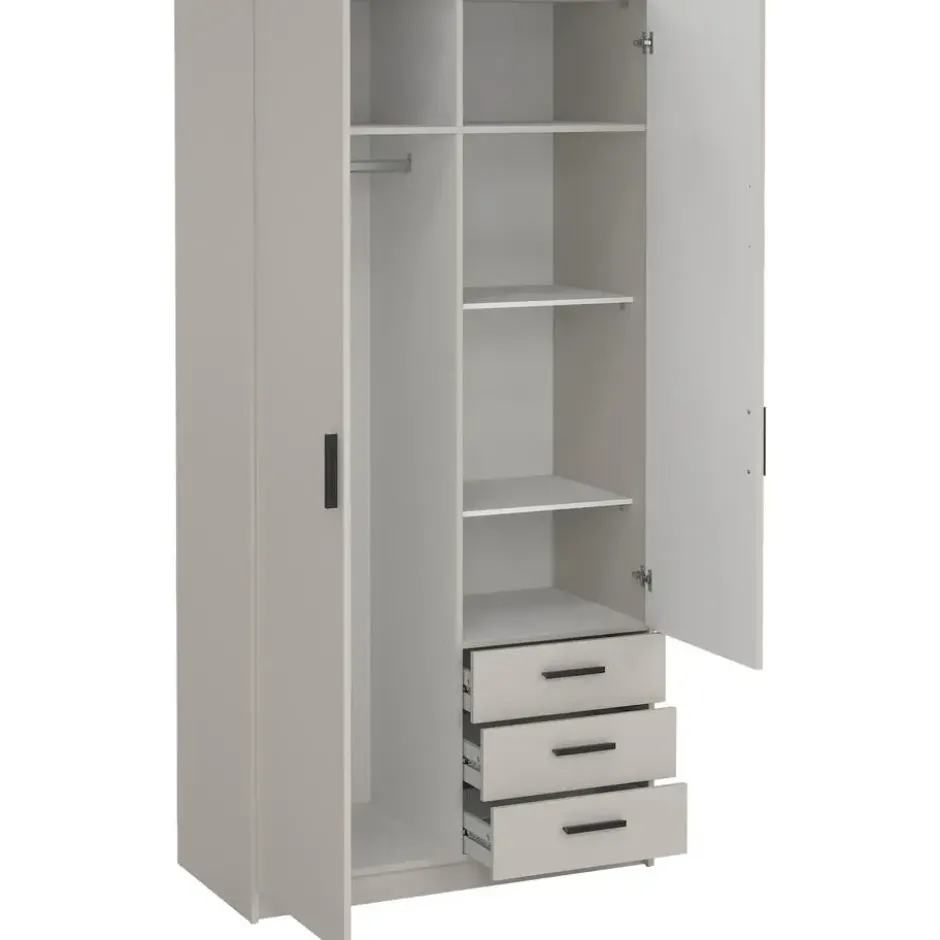 Kledingkast Sprint 2-deurs - greige - 200x98,5x50 cm