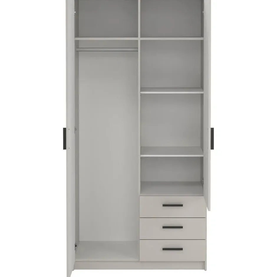 Kledingkast Sprint 2-deurs - greige - 200x98,5x50 cm