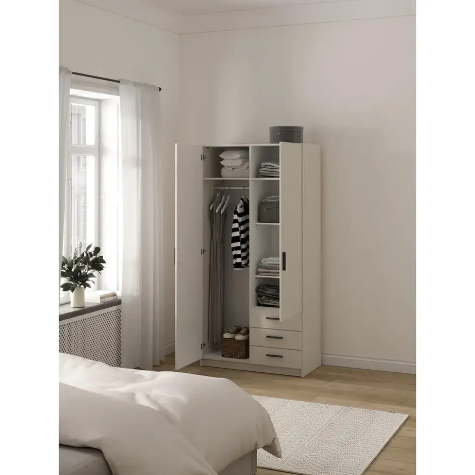 Kledingkast Sprint 2-deurs - greige - 200x98,5x50 cm