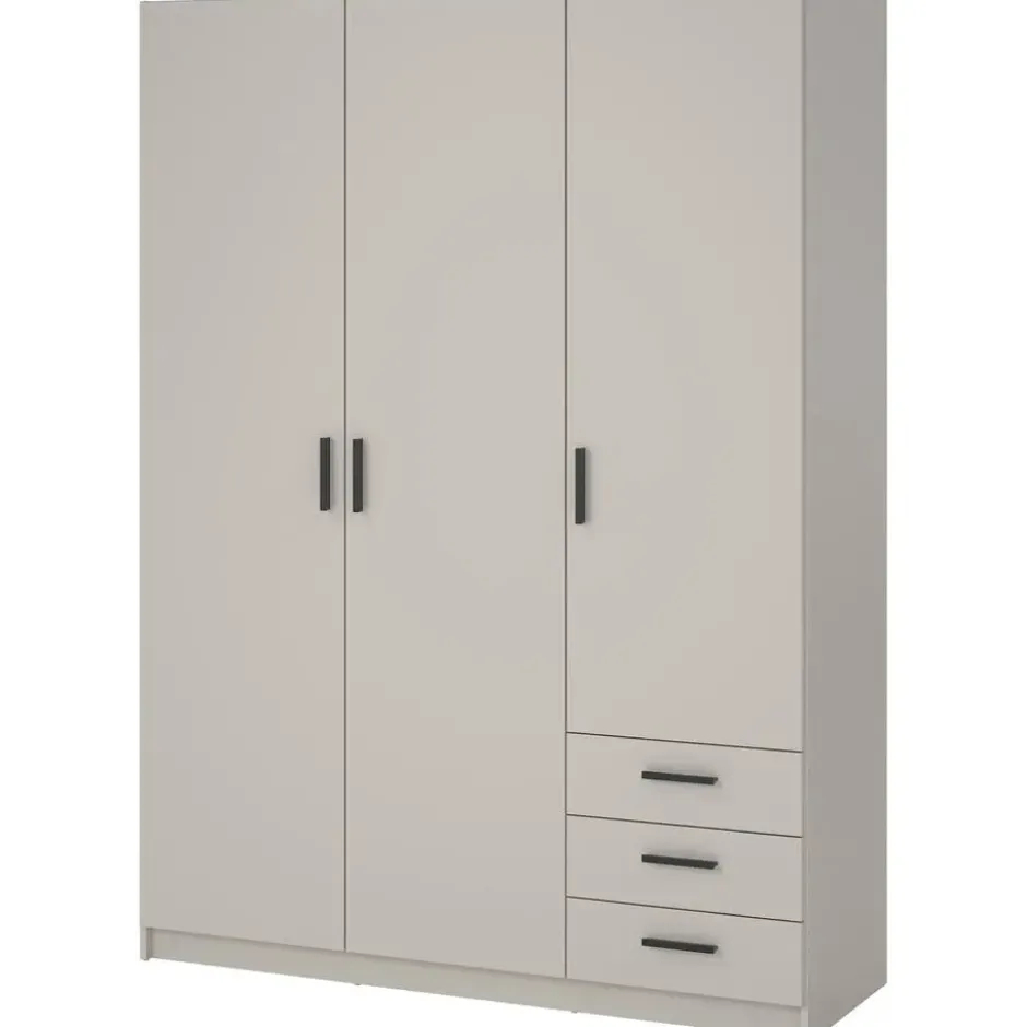 Kledingkast Sprint 3-deurs - greige - 200x147x50 cm