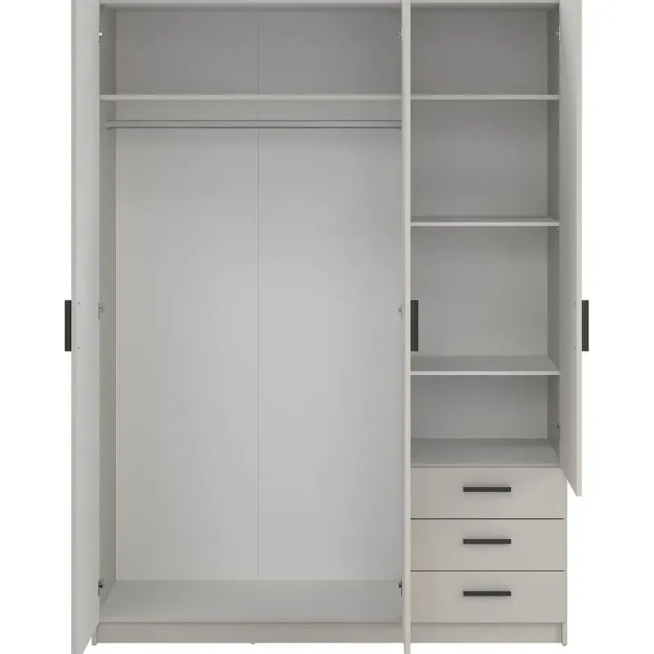 Kledingkast Sprint 3-deurs - greige - 200x147x50 cm
