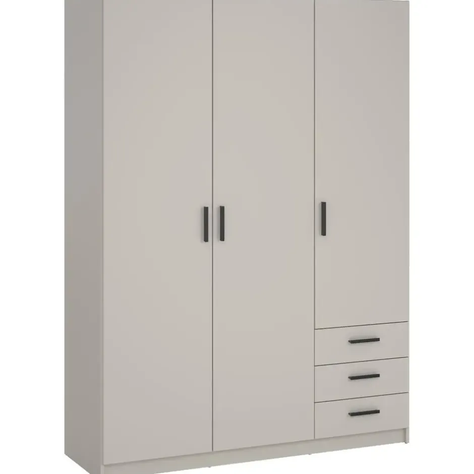 Kledingkast Sprint 3-deurs - greige - 200x147x50 cm
