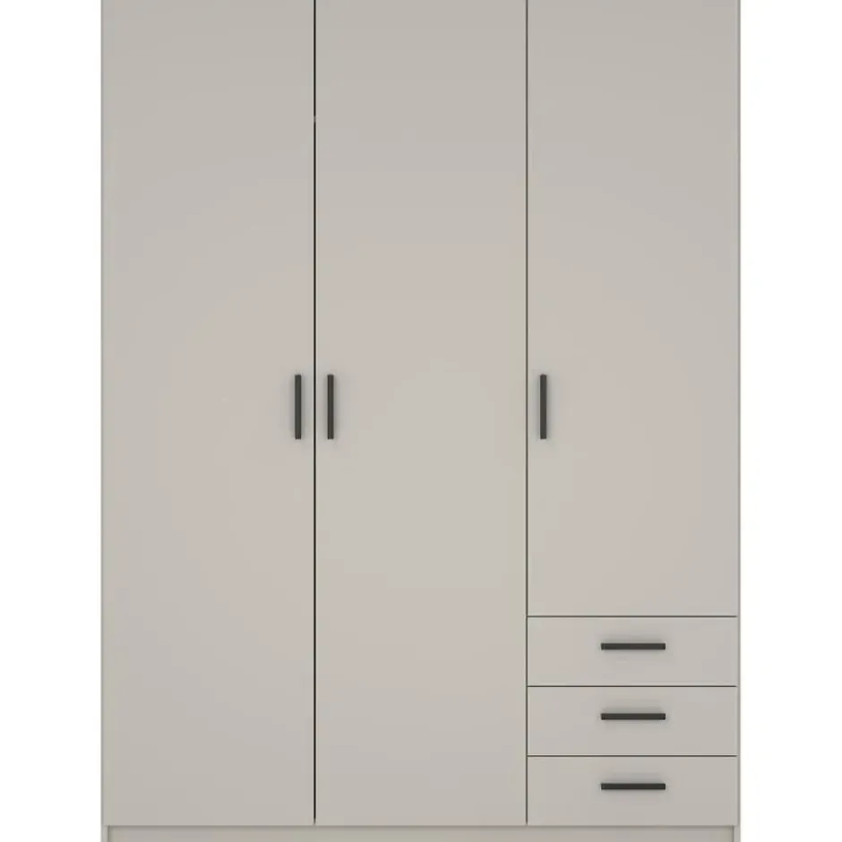 Kledingkast Sprint 3-deurs - greige - 200x147x50 cm