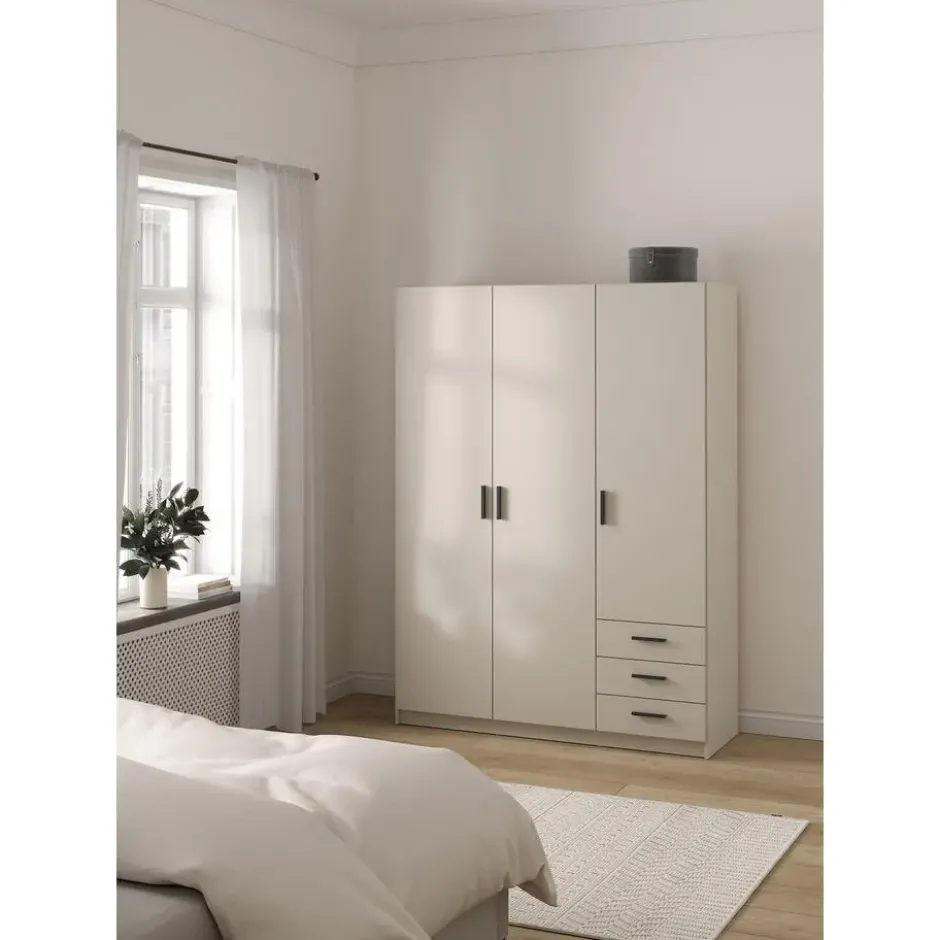 Kledingkast Sprint 3-deurs - greige - 200x147x50 cm