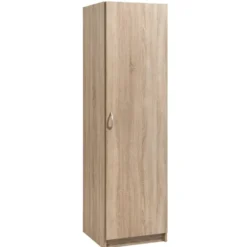 Kledingkast Varia 1-deurs - licht eiken - 175x49x50 cm