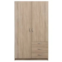 Kledingkast Varia 2-deurs - licht eiken - 175x97x50 cm