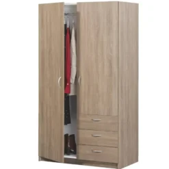 Kledingkast Varia 2-deurs - licht eiken - 175x97x50 cm