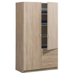 Kledingkast Varia 2-deurs - licht eiken - 175x97x50 cm