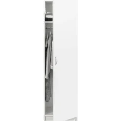 Kledingkast Varia 1-deurs - wit - 175x49x50 cm