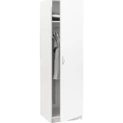 Kledingkast Varia 1-deurs - wit - 175x49x50 cm