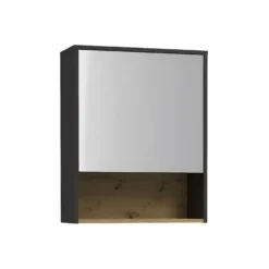 Klein badkamermeubel YANGRA - 60 cmx25 cmx75 cm - Antracietgrijs Hout paneel
