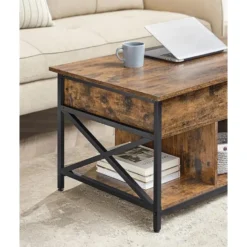Koffietafel, salontafel met hefblad voor in de woonkamer