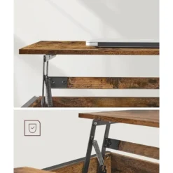 Koffietafel, salontafel met hefblad voor in de woonkamer