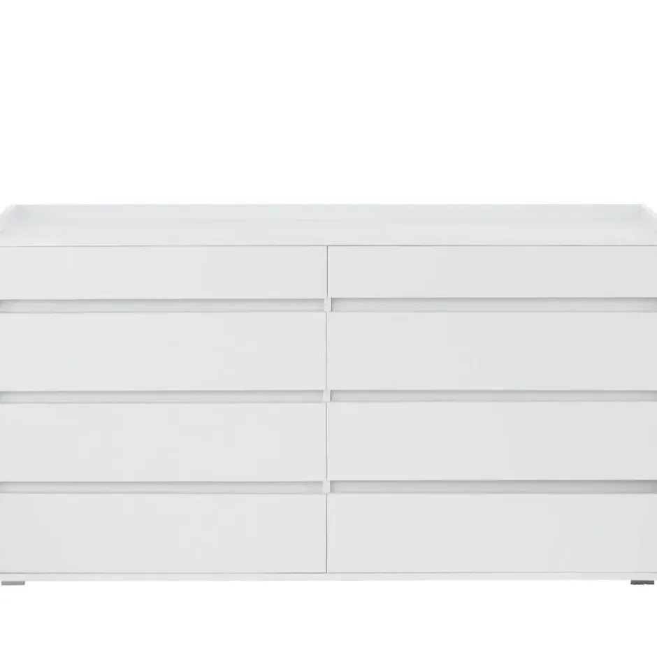 Kosmo - Commode met 8 laden in witte spaanplaat