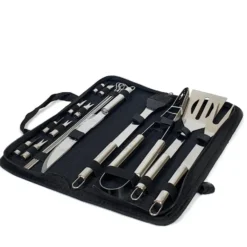 Krumble BBQ set 18-delig in opbergtas RVS