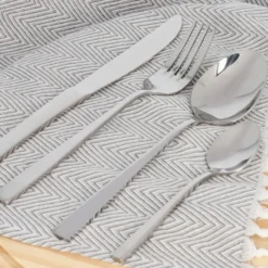 Krumble Bestekset (plat) - 24 delig - 6 persoons - Zilverkleurig