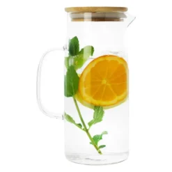 Krumble Karaf met handvat en houten deksel - 1 L - Glas