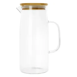 Krumble Karaf met handvat en houten deksel - 1 L - Glas
