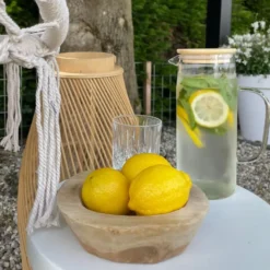 Krumble Karaf met handvat en houten deksel - 1 L - Glas
