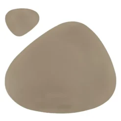 Krumble Placemat en onderzetter set - PU Leer - Champagne