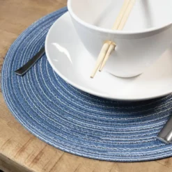 Krumble Placemat rond - Blauw