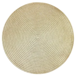 Krumble Placemat rond - PVC - Goud - Set van 2