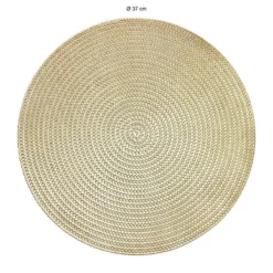 Krumble Placemat rond - PVC - Goud - Set van 2