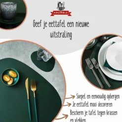 Krumble Placemat set design - 8 stuks - Groen