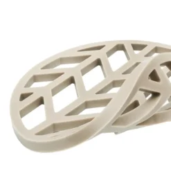 Krumble Siliconen pannenonderzetter rond met pijlen patroon - Beige