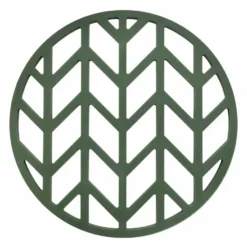 Krumble Siliconen pannenonderzetter rond met pijlen patroon - Groen