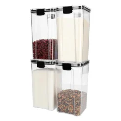 Krumble Voorraadpot plastic 1300 ml - Set van 4