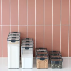 Krumble Voorraadpot plastic 1300 ml - Set van 4