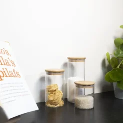 Krumble Voorraadpotten glas - 1000 ml per pot - Set van 3