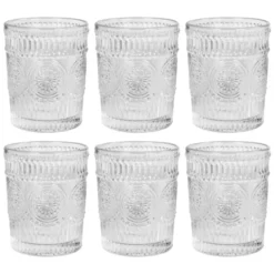 Krumble Waterglas vintage - 260 ml - Set van 6