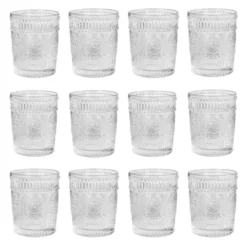 Krumble Waterglas vintage - 260 ml - Set van 12