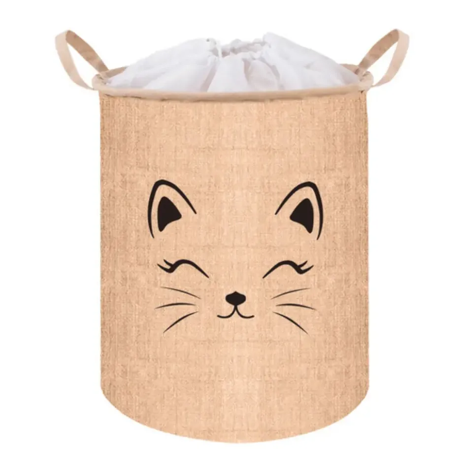 Kruzzel Speelgoedmand - beige - 35L - 32 x 43 cm - opbergmand