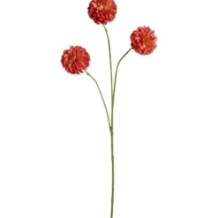 Kunstbloem Dahlia Pompon Mini Spray - oranje - 68 cm