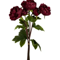 Kunstbloem Peony Bundle - bordeaux - 50 cm