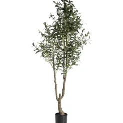 Kunstboom in pot Olijfboom - groen/zwart - 150 cm