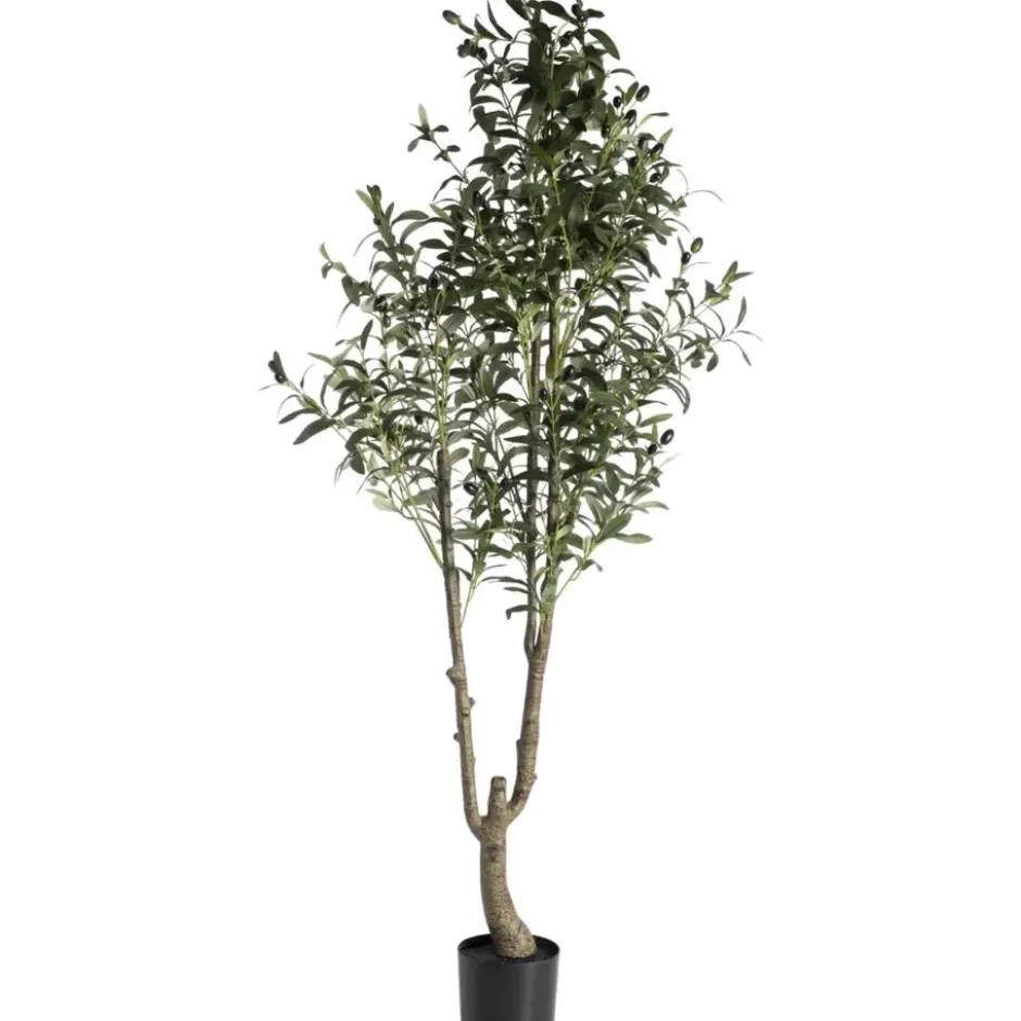 Kunstboom in pot Olijfboom - groen/zwart - 150 cm