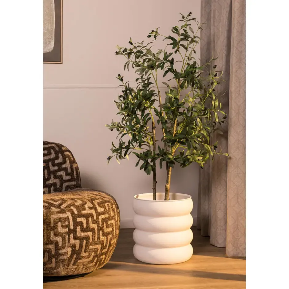 Kunstboom in pot Olijfboom - groen/zwart - 150 cm