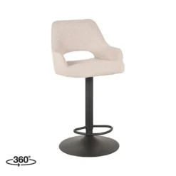 LABEL51 - Barstoel Fer - Beige - 52x50x110cm