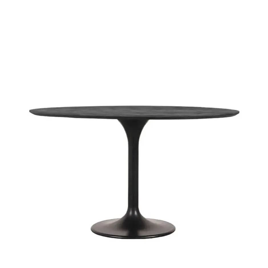 LABEL51 Eettafel Otto Zwart Mangohout Ø130cm