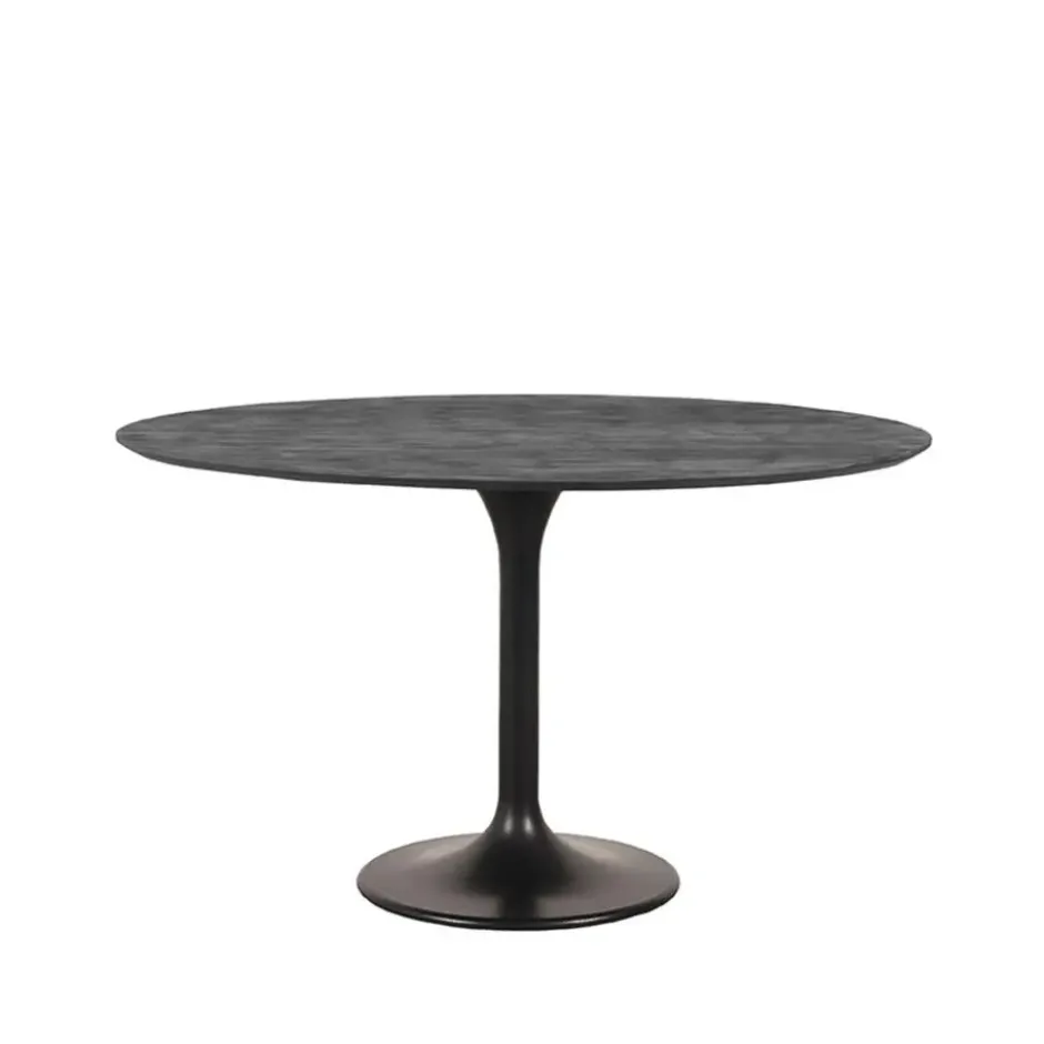LABEL51 Eettafel Otto Zwart Mangohout Ø130cm