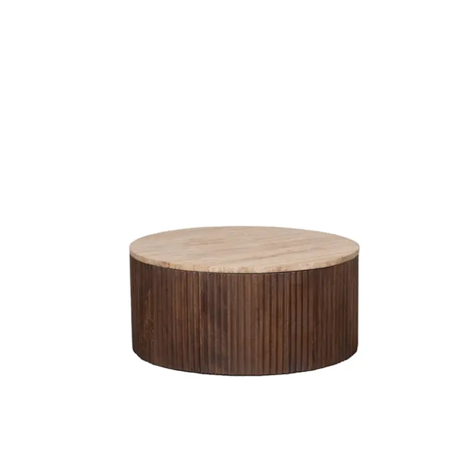 LABEL51 - Salontafel Ribble - Bruin - 50x50x30cm